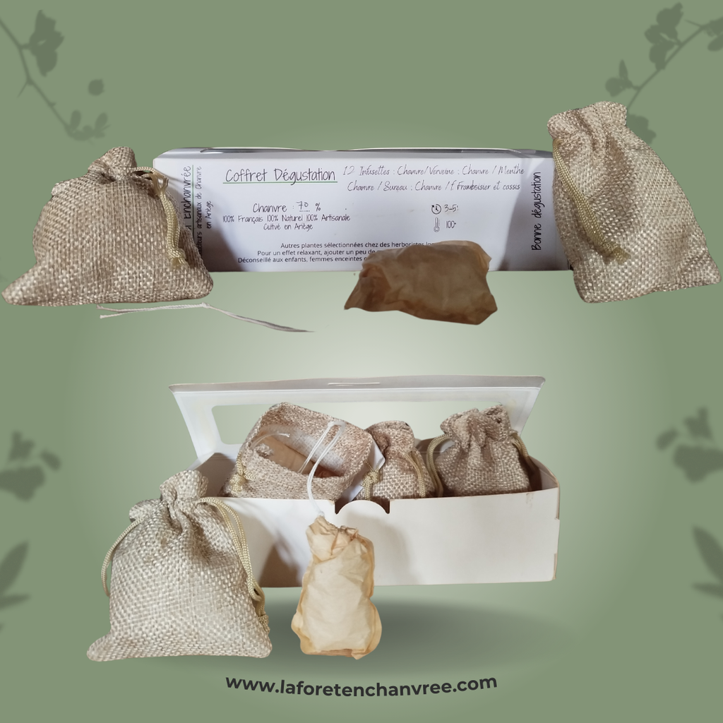 Coffret dégustation Chanvre - 12 infusettes 4 recettes