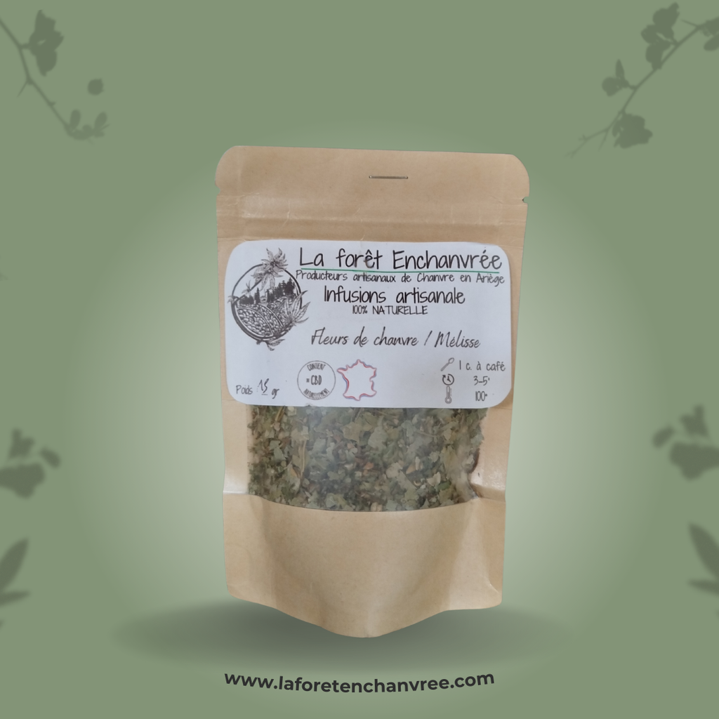 Infusion fleurs de Chanvre et Mélisse - 15gr