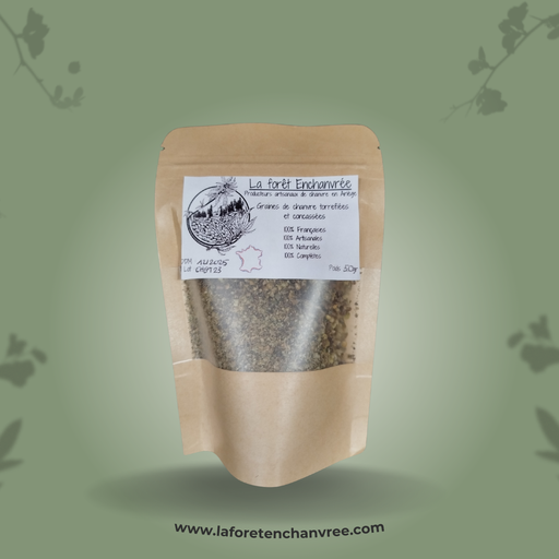 Graines de Chanvre concassées et torréfiées - 50 gr
