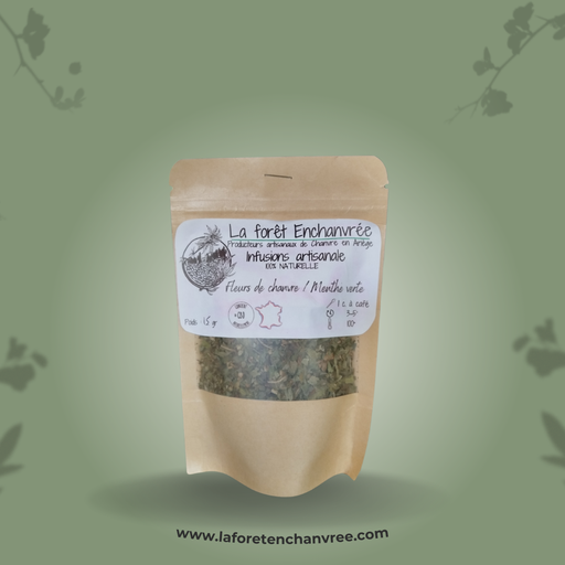 Infusion fleurs de Chanvre et Menthe verte - 15gr