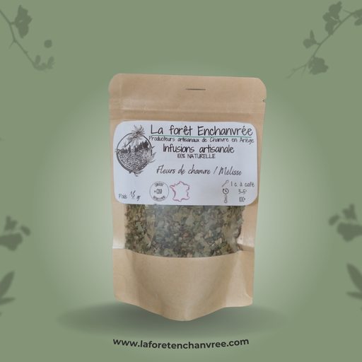 Infusion fleurs de Chanvre et Mélisse - 15gr